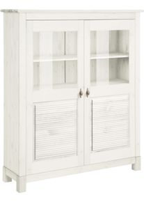 Highboard OTTO HOME "Rauna", wei&szlig;, B:111,6cm H:135,7cm T:38cm, Sideboards, Highboard, Vitrine, Breite 111,6 cm, aus massiver Kiefer