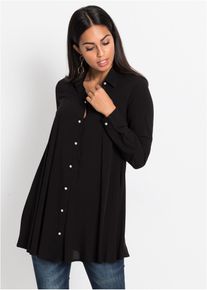 bonprix Bluzka z czystej wiskozy, czarny, 34