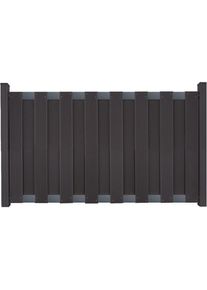 Cl&ocirc;ture de jardin anthracite traverse anthracite DB703 GroJa Fertigzaun g&uuml;nstig