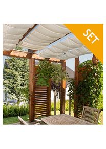 Windhager Voile d'ombrage Set blanc cr&egrave;me 270x140 cm Protection solaire g&uuml;nstig