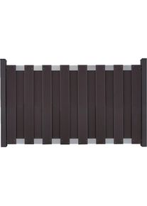 Cl&ocirc;ture de jardin anthracite traverse argent EV1 GroJa Fertigzaun g&uuml;nstig
