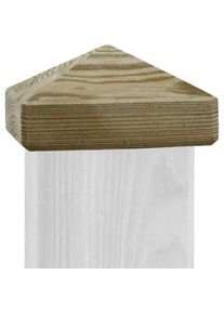 Capuchon de poteau pyramidal bois TraumGarten cl&ocirc;ture d'occultation g&uuml;nstig