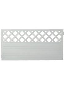 TETZNER & JENTZSCH Cl&ocirc;ture jardin LIGHTLINE avec treillis d&eacute;coratif mat&eacute;riau plastique blanche T&J g&uuml;nstig