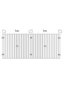 Noor Sichtschutzmatte PVC Befestigungskit Anthrazit g&uuml;nstig