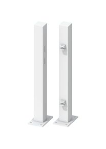 TraumGarten Ensemble de poteaux de portail pour portail simple CARA, blanc, &agrave; visser g&uuml;nstig
