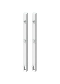 TraumGarten Ensemble de poteaux de portail pour double portail de cl&ocirc;ture CARA, blanc g&uuml;nstig