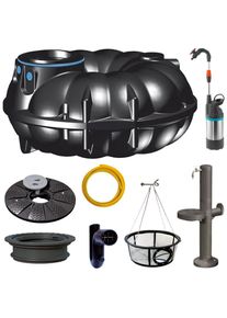 BENZ24 Installation de jardin R&eacute;servoir plat NEO R&eacute;servoir d'eau de pluie, 1500 l