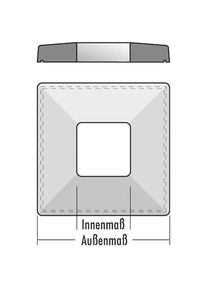 Raab&reg; Plaque de couverture pour chemin&eacute;e en b&eacute;ton monobloc, 58x58 cm, 20x20 cm