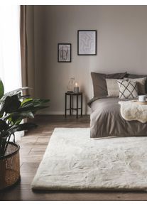 benuta Nest Faux Fur Rug Dave Cream 160x230 cm - Stylish Faux Fur Rugs