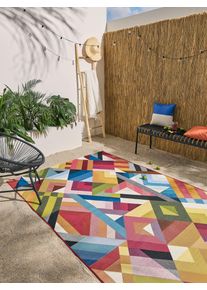 Tapis poil ras d'int&eacute;rieur et d'ext&eacute;rieur Jovis Multicouleur/Bleu 160x235 cm - Tapis poil court design moderne pour salon