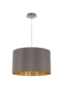 Eglo, H&auml;ngeleuchte &raquo;MASERLO&laquo; E27 Pendelleuchte, Pendellampe, Wohnzimmer, Esszimmer, gem&uuml;tlich, 110x38cm, cappuccino/goldfarben, 1, cappuccino/