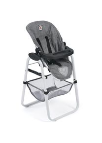 Bayer Chic 2000 CHIC2000, Puppenhochstuhl &raquo;Konfetti&laquo; mit abnehmbarem Tablett, Jeans Grey, Puppenm&ouml;bel
