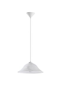Eglo, Pendelleuchte &raquo;ALBANY&laquo; E27 1 Stk. wei&szlig; / &Oslash;35 x H110 cm / exk. 1 x E27 (je max. 60W) / Esstisch / K&uuml;che, wei&szlig;/altkupferfarben, 1, wei&szlig;/