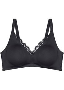 Triumph, &raquo;Amourette N01&laquo; mit Spitzendetails und ohne B&uuml;gel, BLACK, Cup C, 85 - Cup C, BHs