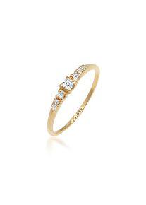 Elli DIAMONDS, Damen, Verlobungsring &raquo;Ring Verlobung Diamanten (0.14 ct) 585 Gold&laquo;, Gold, Gold, Klassischer Ring f&uuml;r Damen