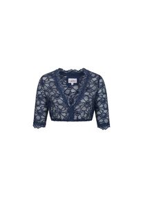 N&uuml;bler N&uuml;bler, Damen, Dirndlbluse &raquo;Dirndlbluse 3/4 Arm Laura&laquo;, Blau, 44, DIRNDL BLUSE DAMEN - Hochwertige Frauen Trachtenmode aus transparenter Spitze mit V-