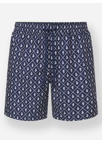 feel good Heren Zwembroek in marine/wit ,maat 5, Witt, 100% Polyester