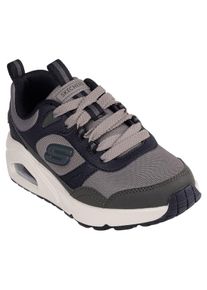 Sneaker Skechers "UNO - RETRO GROOVE", Jungen, Gr. 36, schwarz (braun, schwarz), Lederimitat, Schuhe Sneaker, Freizeitschuh mit Memory Foam, Gr&ouml;&szlig;enschablone zum Download