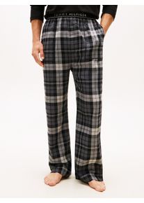 Pyjamahose, Herren, Gr. XL (54), N-Gr, schwarz tartan, Flanell, Obermaterial: 55% Baumwolle, 45% Viskose, Tommy Hilfiger Underwear, kariert, gerade, Hosen Pyjamahose, aus Flanell, elatischer Bund, normale Passform, kariert