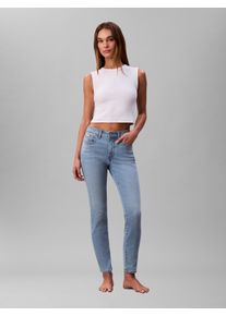 Skinny-fit-Jeans Calvin Klein Jeans "MID RISE SKINNY", Damen, Gr. 33, L&auml;nge 30, light cape, Denim/Jeans, Obermaterial: 80% Baumwolle, 12% Polyester, 6% Elastomultiester, 2% Elasthan, skinny fit lang, Jeans Skinny-fit-Jeans, Mit G&uuml;rtelschlaufen