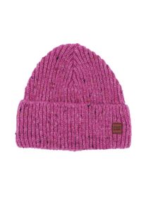 Beanie MaxiMo, Baby, Gr. 51/53, rosa (dunkelpinkmeliert), Strick, Materialmix, mehrfarbig, M&uuml;tzen Beanie, w&auml;rmend, mehrfarbig, mit breitem Umschlag, gef&uuml;ttert
