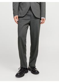 Jack & Jones Anzughose JACK & JONES "JPRJAXON Businesshose mit mittlerer Bundh&ouml;he", Herren, Gr. 46, N-Gr, grau (dunkelgrau melange), Web, Obermaterial: 74% Polyester, 22% Viskose, 4% Elasthan, meliert, slim fit normal, Hosen Anzughose, unifarben, modisch, slim fit, Materialmix