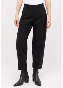 7/8-Hose Angels "LIBERTA TU CHIC", Damen, Gr. 38, L&auml;nge 27, schwarz, Web, Obermaterial: 87% Polyester, 13% Elasthan, unifarben, relaxed fit 7/8-L&auml;nge, Hosen 7/8-Hose, mit Stretch