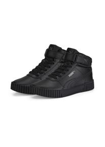 Sneaker Puma "CARINA 2.0 MID", Damen, Gr. 37, schwarz (Puma schwarz, Puma schwarz, schwarz shadow), Leder, Synthetik, Schuhe Sneaker