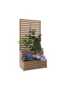 Tchibo - 2-in-1-Sichtschutz-Pflanztreppe - 90x50x180cm - schwarz - Holz / Stahl / Polyethylen