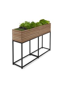 Tchibo - Schlankes Hochbeet &raquo;Elin&laquo; - 150x35x100cm - silber - Holz / Stahl / Polyethylen