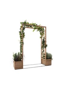 Tchibo - Rosenbogen mit Pflanzk&auml;sten - 200x50x210cm - silber - Holz / Stahl / Polyethylen