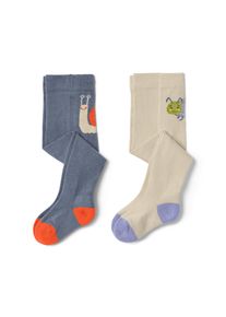 Tchibo - 2 Baby-und-Kleinkind-Strumpfhosen - Gr. 122/128 - wei&szlig;