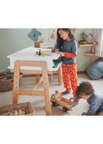 Tchibo - Kleinkind-Schlupfhose - M&auml;dchen - Gr. 122/128 - wei&szlig;/gebl&uuml;mt