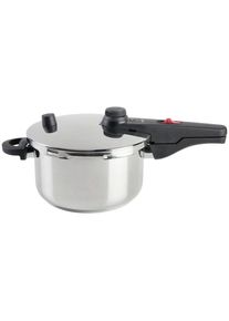 Kelomat Schnellkochtopf, Alufarben, Metall, 4.5 l, 24.80x28.40x45 cm, Messskala, einstellbare Kochstufen, Druckregelventil, Gegengriff, verkapselter Sandwichboden, Kochgeschirr, T&ouml;pfe, Schnellkocht&ouml;pfe