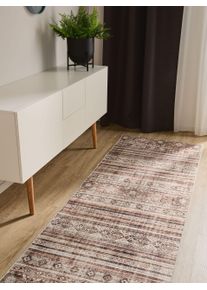 benuta Basic Loper George Bruin 80x240 cm - Moderne Vintage Vloerkleden