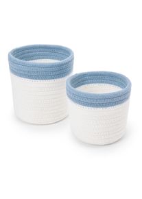 Tchibo - Koszyki do przechowywania - kolor: niebieski/biały
