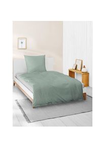 Bierbaum Bettw&auml;sche &raquo;Elegant uni&laquo; 2 Stk. Mako-Satin, 100 % Baumwolle, Uni, pflegeleicht