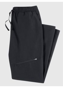 Heren Vrijetijdsbroek met ritszak in zwart ,maat 62, WITT, 100% Polyester