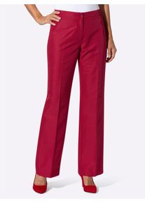 Dames Broek met wijde pijpen in rood ,maat 27, WITT, 100% Polyester