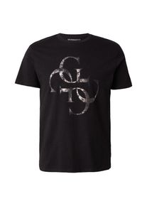 Guess Koszulka dla mężczyzn czarny / srebrny Rozmiar S