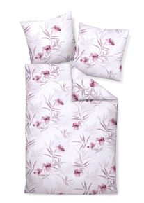 Bettw&auml;sche Janine Gr. 3, rosa (champagner, altrosa, bedruckt), B/L: 155cm x 220cm, Mako-Satin, B/L: 80cm x 80cm, 2 Stk., Mako-Satin, 100% Baumwolle, Bettw&auml;sche, Bettw&auml;sche