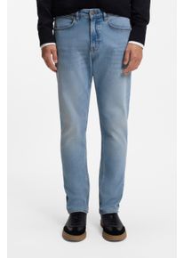 Tapered-fit-Jeans BOSS Orange "ONYX 1 BO", Herren, Gr. 32, L&auml;nge 32, blau (bright blau439), Denim/Jeans, Obermaterial: 82% Baumwolle, 16% Polyester, 2% Elasthan, unifarben, gerade, unten schmal lang, Jeans Tapered-fit-Jeans, in 5-Pocket-Form, komfortabler Stretch-Denim