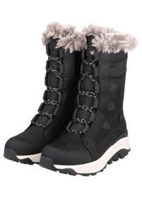 Winterboots RIEKER SPORT, Damen, Gr. 39, schwarz, Leder, Textil, Schuhe Winterboots, Schneeboots, Winterboots mit Lammwollfutter, Fiber Grip Laufsohle