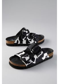 Pantolette ANISTON SHOES, Damen, Gr. 42, schwarz, wei&szlig;, Synthetik, Schuhe Pantolette, Sommerschuh, Hausschuh - NEUE KOLLEKTION