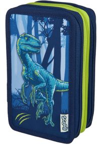 Federm&auml;ppchen Scooli "Tripledecker", Kinder, blau (jurassic world), Polyester, Schreibger&auml;teetuis Federm&auml;ppchen