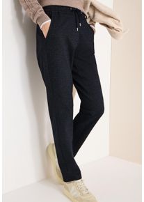Stoffhose Cecil "Style Tracey", Damen, Gr. XXL (46), L&auml;nge 30, schwarz (universal blau), Web, Obermaterial: 47% Viskose, 32% Nylon, 15% Polyester, 6% Elasthan. Futter: 100% Polyester, unifarben, schmal lang, Hosen Stoffhose, mit Gummizug und Kordelzug