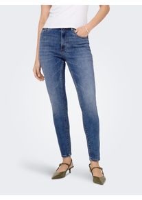 Skinny-fit-Jeans Only "ONLMILA HW SK ANK DNM BJ13994 NOOS", Damen, Gr. 32, L&auml;nge 32, medium blau denim, Denim/Jeans, Obermaterial: 94% Baumwolle, 4% Polyester, 2% Elasthan, unifarben, skinny fit kn&ouml;chelfrei, Jeans Skinny-fit-Jeans, Baumwollmischung, skinny fit