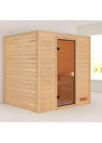 Sauna Karibu Woodfeeling Adelina, sans corniche