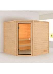 Sauna Karibu Woodfeeling Tilda, sans corniche