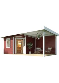 Weka Maison de sauna SALO ensemble &eacute;conomique rouge, mit 7,5 kW BioS Ofen